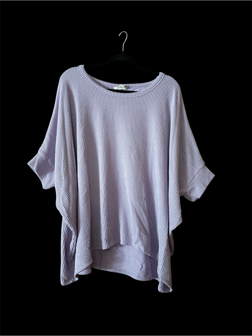ANDREE BY UNIT Lilac Waffle Knit Dolman Top